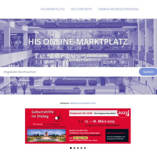 Banner Startseite oben - HIS Online-Marktplatz