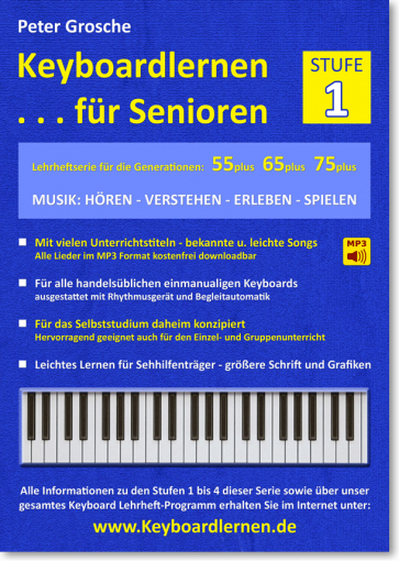 Keyboardlernen für Senioren - Stufe 1